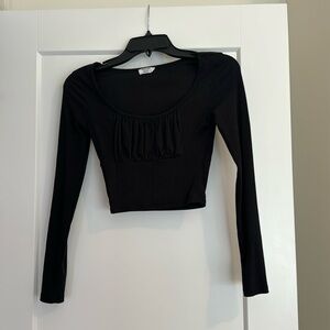 ARDENE RIBBED CROP LONG SLEEVE